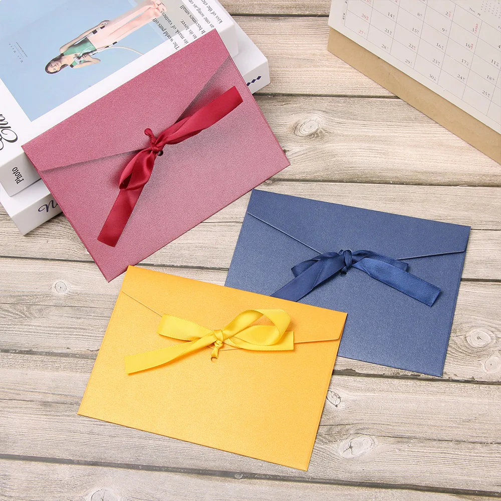 10pcs/lot Gift Envelope Letter Set Envelopes for Invitations Stationery Cards Envelope De Casamento Kraft Red