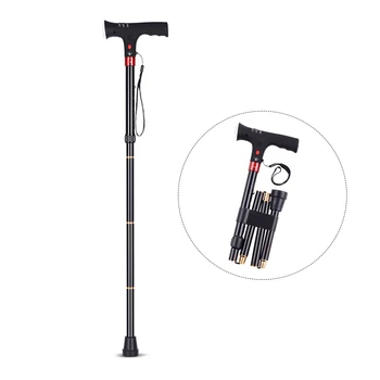 

89cm Collapsible Telescopic Folding Cane with Led Lightweight Walking Trusty Sticks Great Gifts for Mothers the Elder Fathers