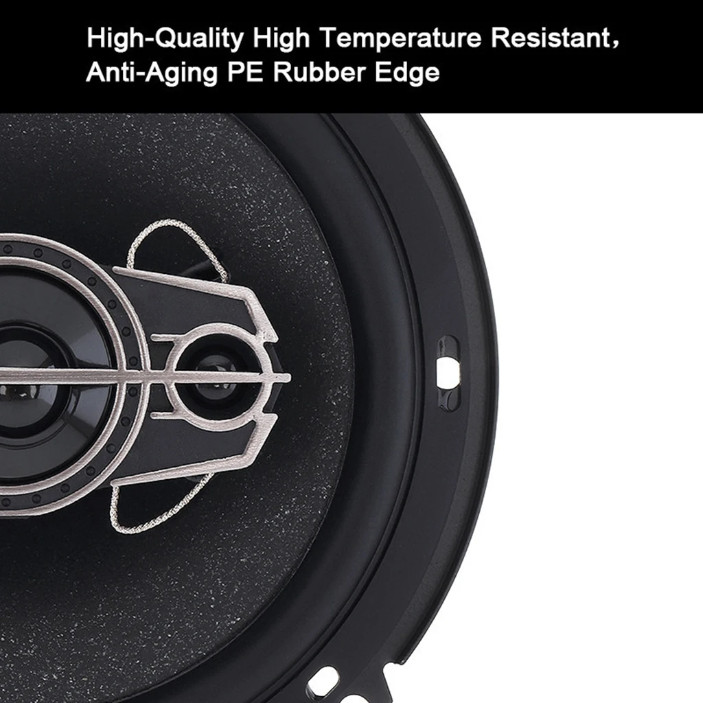 2pcs 6-1/2` 4 Way Car Coaxial Audio Speaker Loudspeaker shallow-mount Black