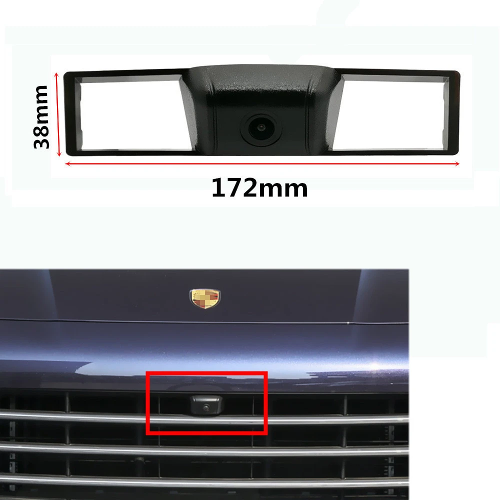 car security camera YIFOUM HD Car Front View Parking Night Vision Positive Waterproof Logo Camera For Porsche Cayenne 9Y0 PO536 2018 2019 2020 360 degree camera for car