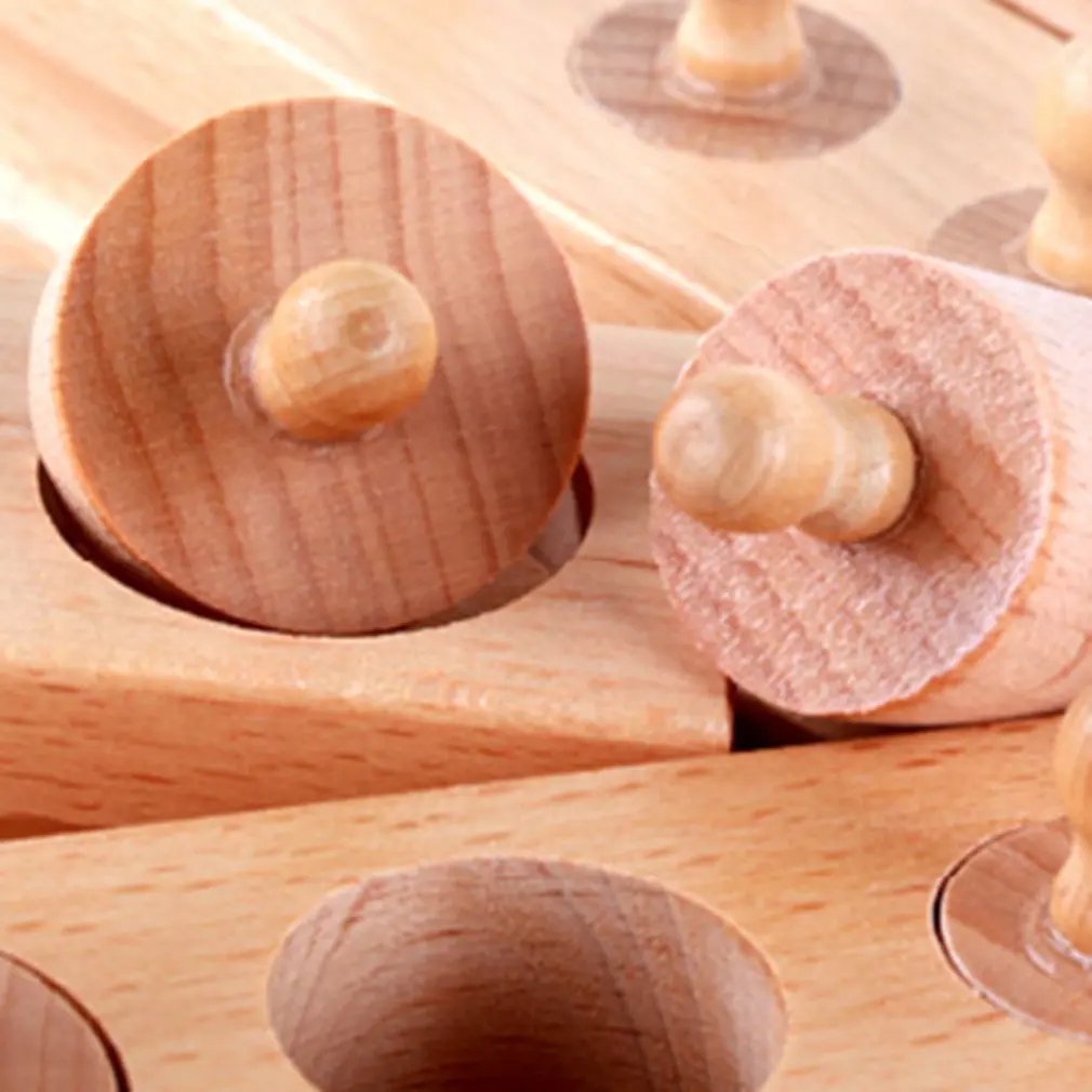 Новые материалы Монтессори Блоки Игрушки Обучающие игры цилиндрическая розетка деревянные Математические Игрушки для родителей и детей