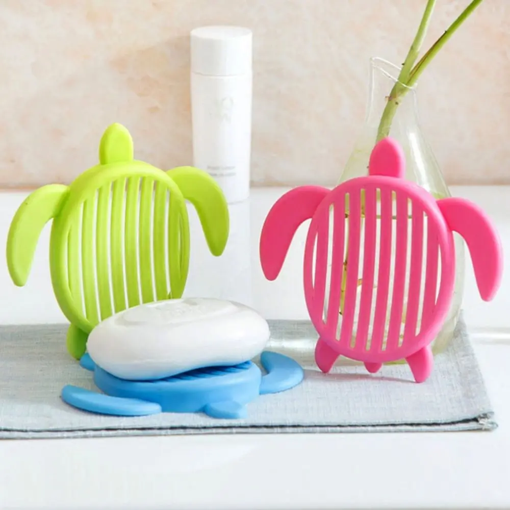 1 шт. в форме черепахи пластиковое домашнее мыло в мини-формате посуда креативный простой дренаж для мыла держатель аксессуары для ванной
