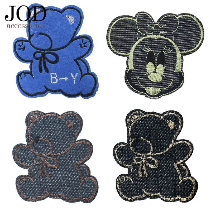 

Bear Ironing Stripes Embroidered Patches for Clothing Iron on Patch Applique Badge Thermal Stickers on Clothes Iron-on Transfers