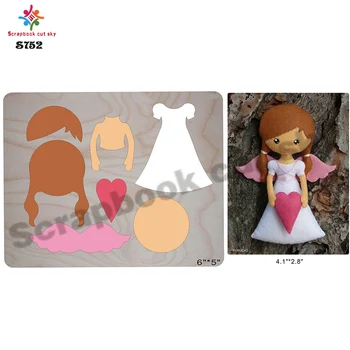 

Angel love girl cutting die Scrapbook cut sky & steel wooden dies Compatible with most machines