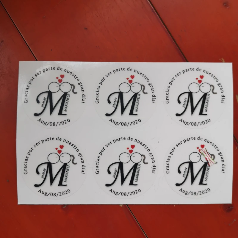 Kids Stickers 1000PCS Sticker Person Stickers For Cake package personalized stickers Clear transparent kraft adhesive round
