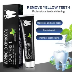Toothpaste Bamboo Charcoal Teeth Whitening Toothpaste for Bad Breath Stains Natural Ingredients Adults Teeth Cleaning Oral Care