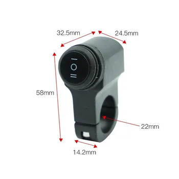 

1PCS modified motorcycle switch headlights spotlights double flash waterproof one in two out switch three line universal