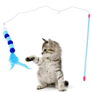 

Pet Toy Set Funny Cat Stick Mouse Combine Supplies Creative Feather Interactive Kitten Play Toy Plush Comfortable Products 14pcs