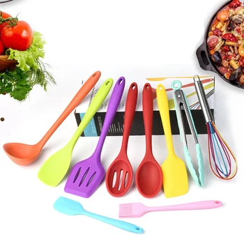 

Silicone Kitchenware Cooking Utensils Set Heat Resistant Kitchen Non-Stick Cooking Utensils Baking Tools With Storage Box Tools