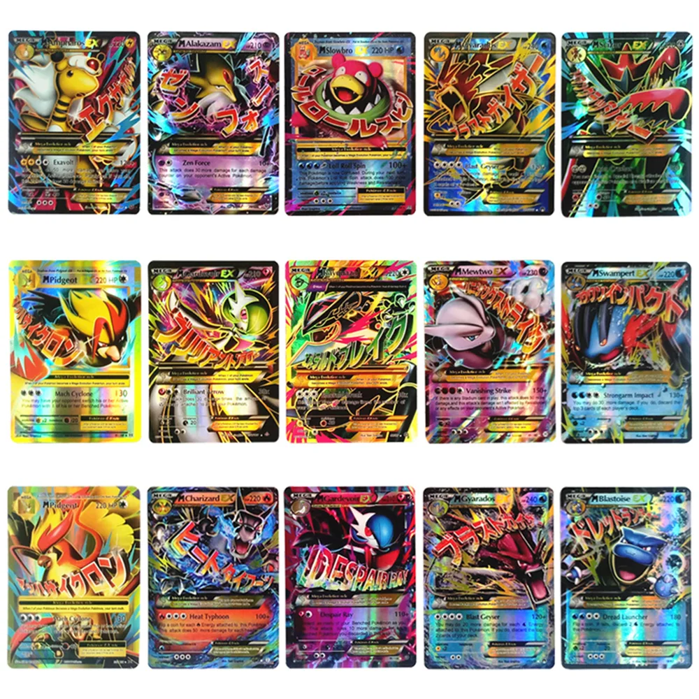 

320pcs Takara Tomy Game Pokemon Figures Gx Tag Team Ex Mega Shinny Card Battle Carte Trading Children English Version Toy