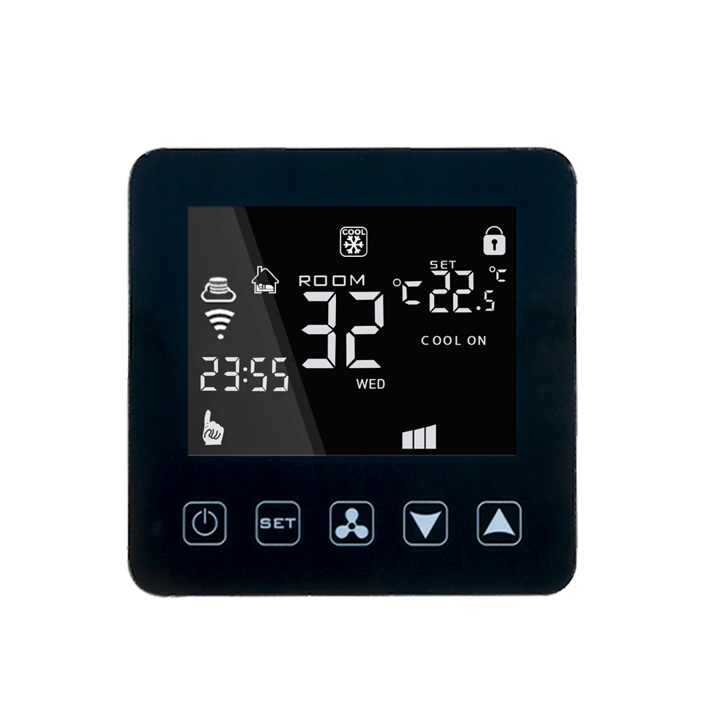 

WiFi Touch Scereen Central Air Conditioner Fan Thermostat Digital Programmable Temperature Controller Smart Home Remote Control