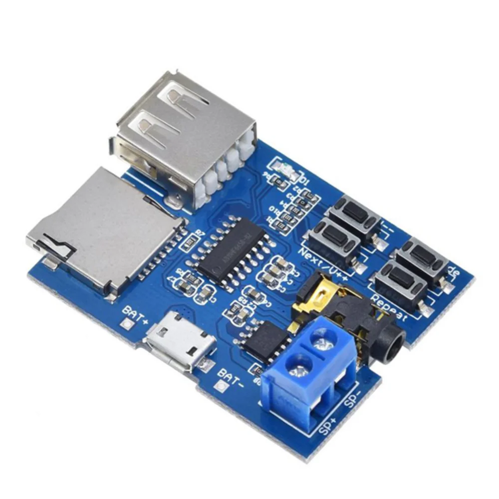

TF card U disk MP3 Format decoder board module amplifier decoding audio Player