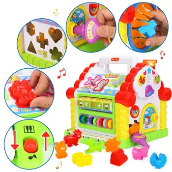 

Children fun tree house activity cube cabin with music light learning NEW