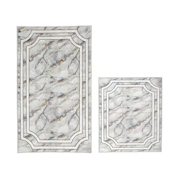 

Elite Lux Rectangular 2'li Bath Mat Pad Forest Road Gray