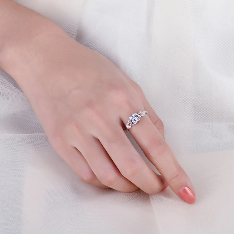 Ювелирное кольцо бесконечность Кельтский Узел Обручальное кольцо розовое золото 925 пробы серебряные кольца для женщин Свадебные Кольца из серебра 925 пробы, ювелирные изделия