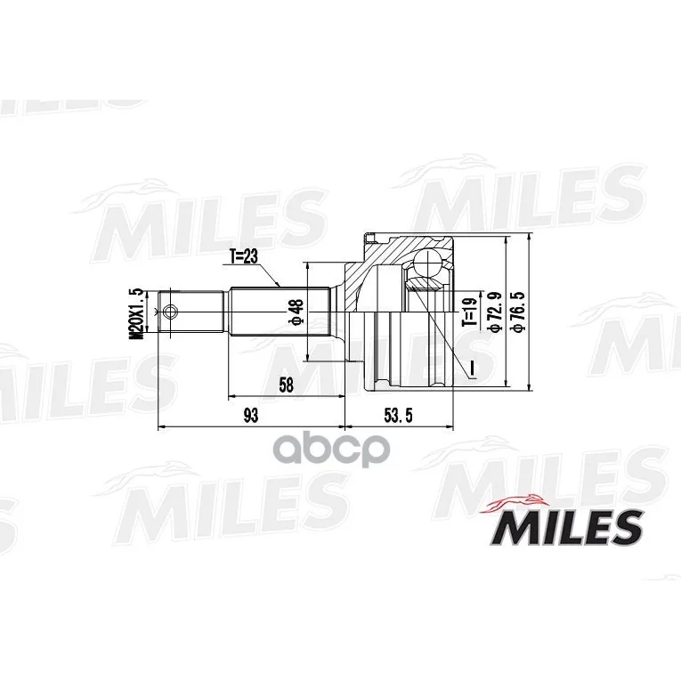 Шрус Nissan Micra K11 1.0 92-00 Нар. Miles Ga20301 Miles арт. GA20301