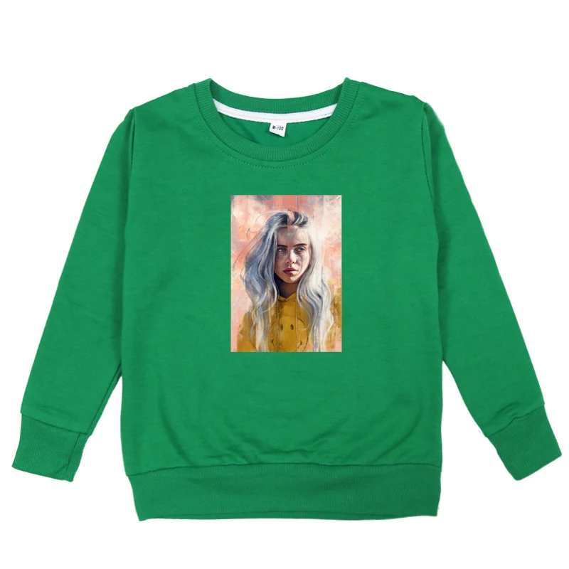 Hoodies 9 Модные толстовки с капюшоном в стиле kpop Billie Eilish; Осенняя теплая детская одежда с длинными рукавами для мальчиков; Повседневные детские топы с длинными рукавами; пуловер - Цвет: Hoodies 9