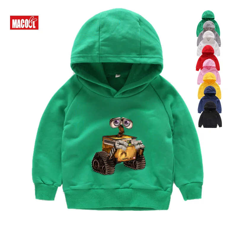 Wall-E Eve/забавная толстовка с изображением робота Homme Jollypeach; Новинка года; дышащие толстовки с капюшоном; Детские От 2 до 8 лет с длинными рукавами - Цвет: Kids Hoodies