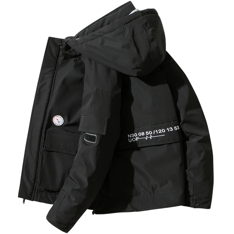 Мужские зимние пальто теплые парки с капюшоном модная ветровка | Мужская одежда