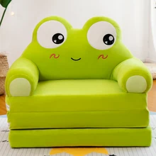 Canapé lit pliant à trois couches pour enfants, siège couronne de dessin animé à la mode, tabouret mignon pour bébé, coussin de maternelle, fauteuil paresseux