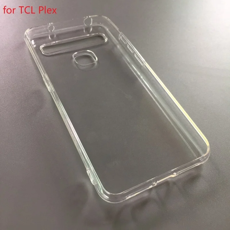 Матовый мягкий из ТПУ cell чехол для телефона корпуса TCL Plex прозрачный корпус