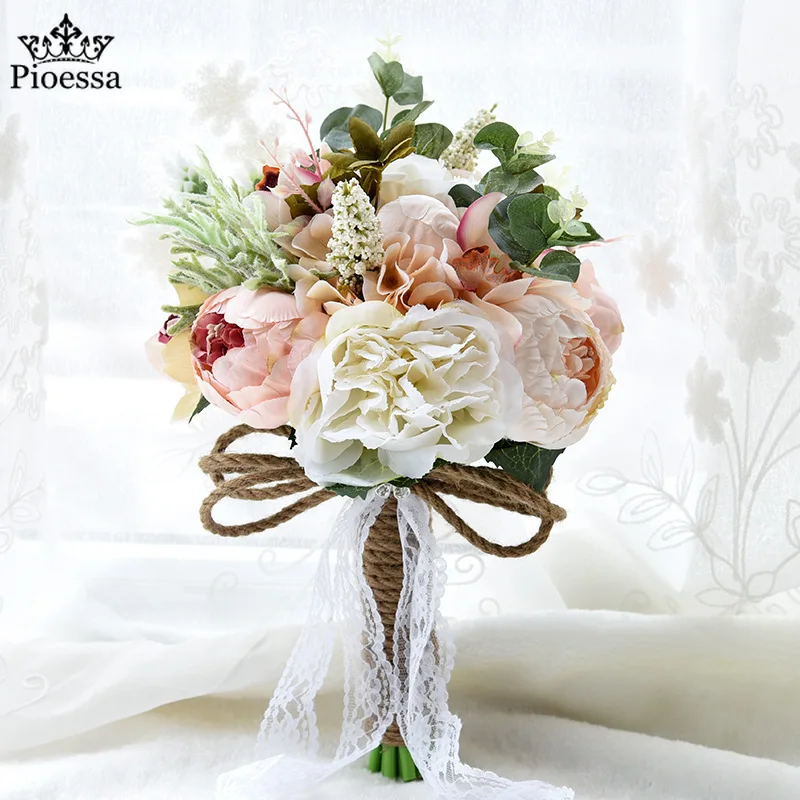 

Wedding Bouquet Flowers Marriage Accessories Small Bridal Bouquets Silk Roses Wedding Bouquets for Bridesmaids Decoration