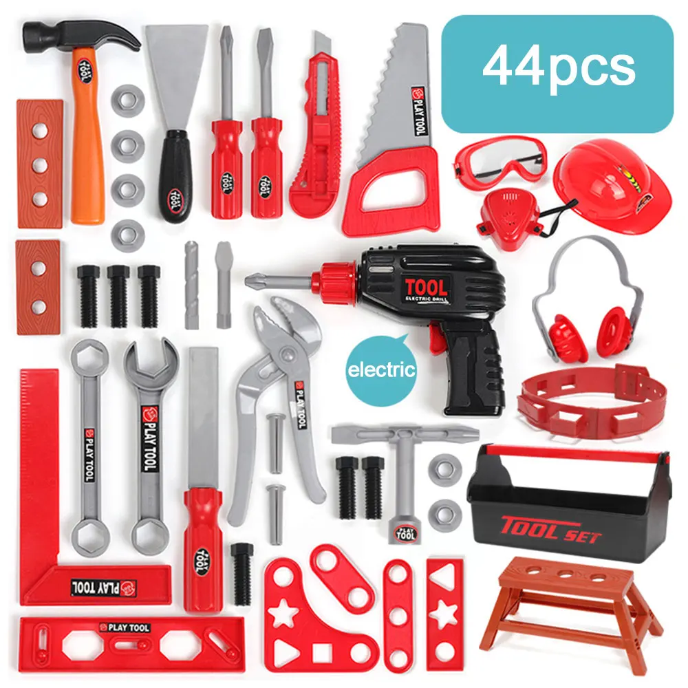 

Kids Toolbox Kit Toys For Boy Children Pretend Play Set Simulation Repair Tool Drill Screwdriver Repair House Play Toys Tool Set