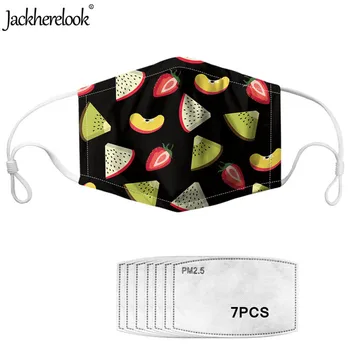 

Jackherelook 2020 New Women Mask Mouth Cover Many Fruits Patter Face Mask for Girls masque Non-disposable Breathable