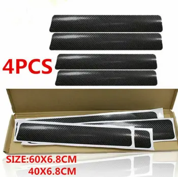 

Black Carbon Fiber Sticker Scuff Plate Door Sill Cover Panel Step Protector