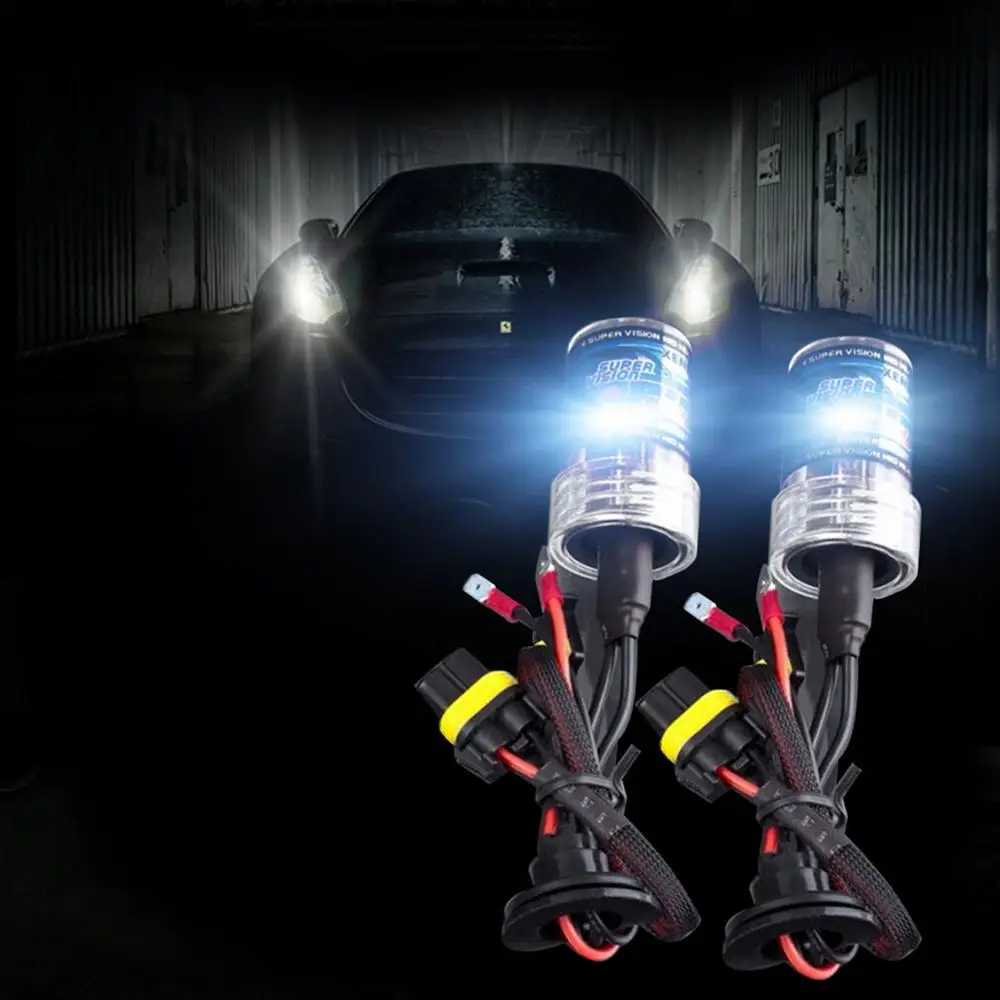 2 шт. HID ксеноновая лампа H1 H3 H7 H11 ксеноновая фара авто аксессуары Фара ночник для автомобилей 35 Вт 12 в 6000 К водонепроницаемый