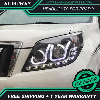 

Car styling LED HID Rio LED Toyota Prado headlights Head Lamp case for Toyota Prado headlight 2010-2013 Bi-Xenon Lens low beam