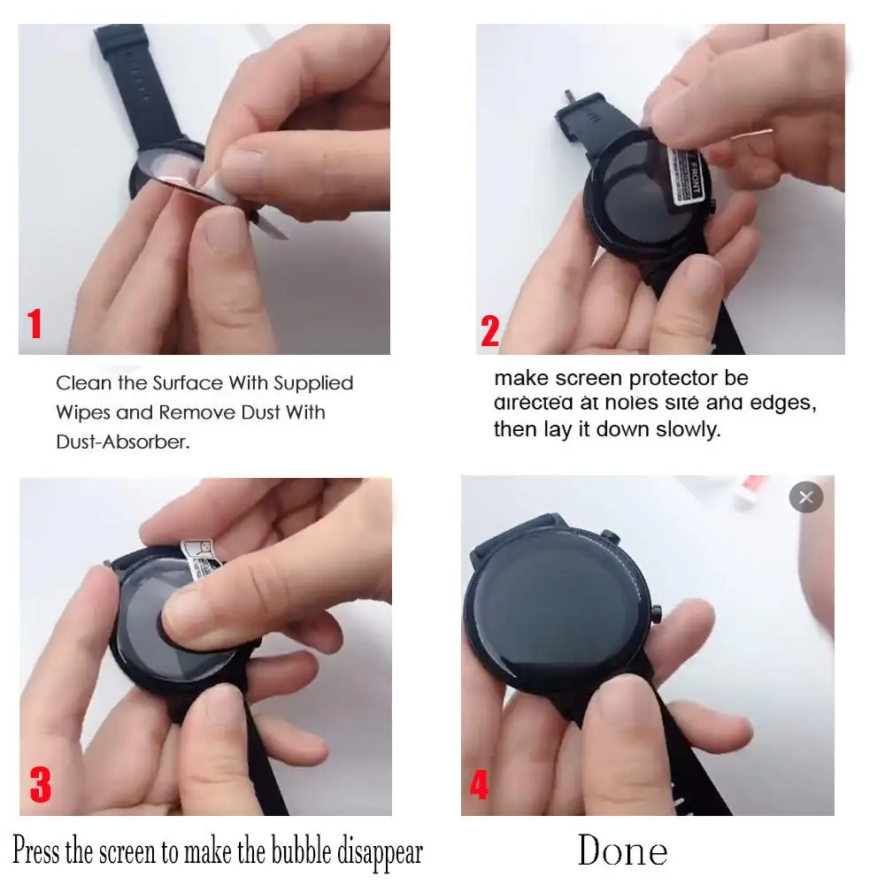 HUAWEI watch GT 2 용 강화 유리 화면 보호기 42/46mm 폴리머 재료 전체 보호 필름, HUAWEI watch GT2 46mm/42mm