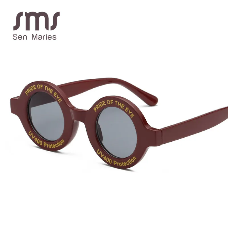 Винтажные круглые мужские и женские роскошные солнцезащитные очки модные с буквенным принтом прозрачные линзы Ретро женские мужские