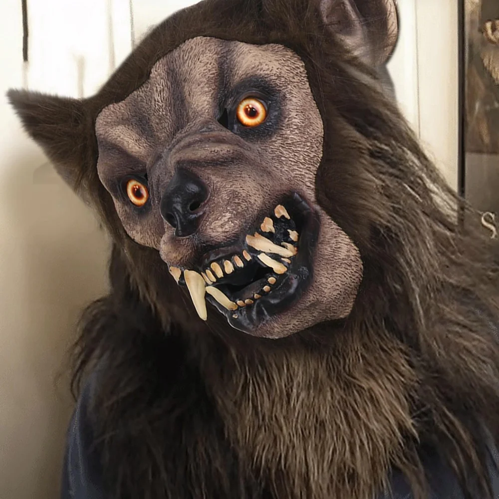 Scary Masker Realistische En Felle Weerwolf Carnaval Hoofddeksels Kostuum Halloween Cosplay Party Props|Feest - AliExpress