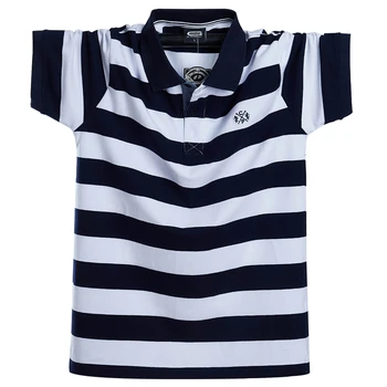 

Brand Men's Clothing Summer Short Sleeve Polo Shirt Men Casual Breathable Cotton Striped Polo Shirts Male Tops Big Size 5XL 6XL