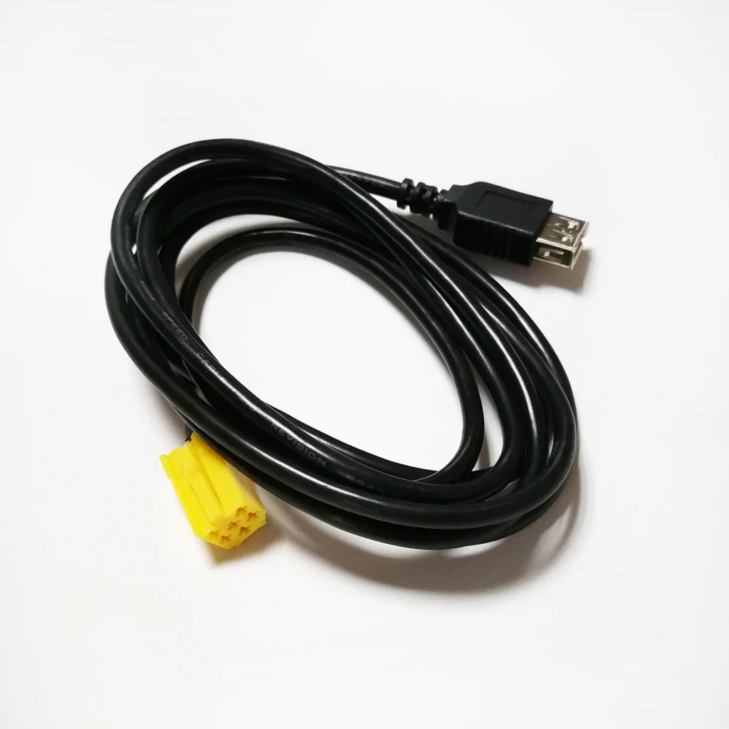 Mini ISO 6Pin Connector USB Adpater Cable For Alfa Romeo Fiat Grande Punto