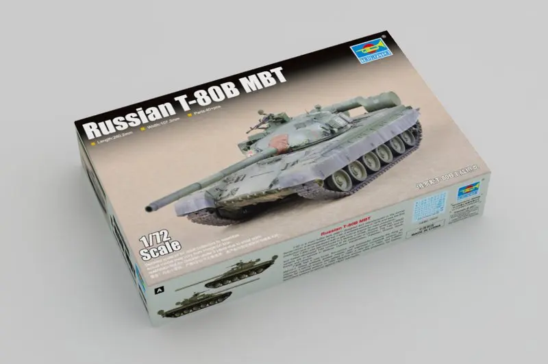 Trumpeter 1/72 07144 Russian T-80B Main Battle Tank Military Display Toy Plastic Assembly Building Model Kit | Игрушки и хобби