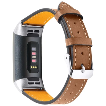 

for Fitbit Charge 3 Charge4 Bands Leather Straps Band Smart Watch Band