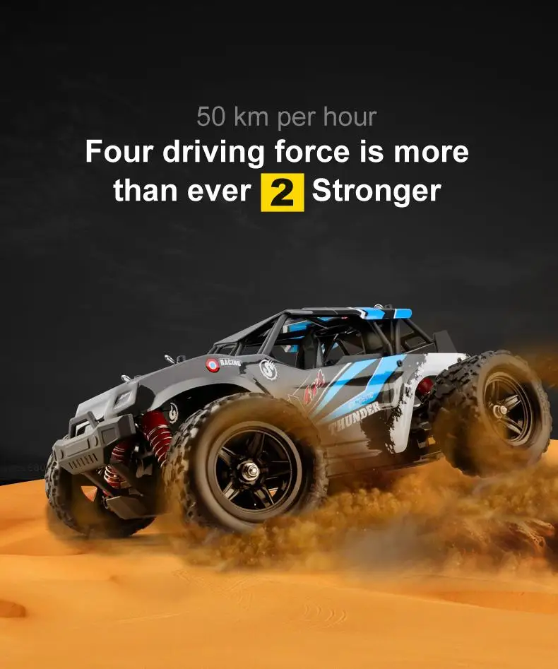 Радиоуправляемая машина 18311 пустыня 2,4G 4WD высокая скорость Быстрый пульт дистанционного управления 40+ MPH 1/18 большой трек машины игрушки