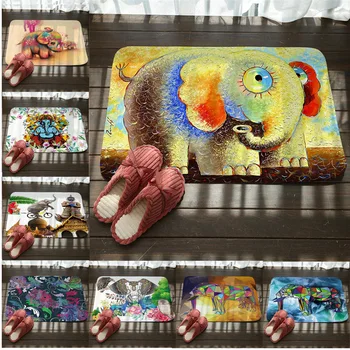 

Entrance Door Mat Cartoon Elephant Kitchen Rugs Bedroom Carpets Decorative Stair Mats Home Decor Crafts
