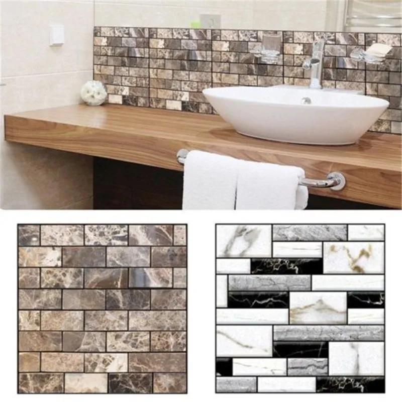 

3D Tile Wall Sticker Brick DIY Self-Adhesive Panel Decal Wallpaper for TV Walls Sofa Background Wall Kitchen Bathroom Home