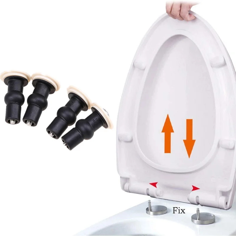 4pcs Universal Toilet Seat Expansion Screws Hinges with Gasket Blind
