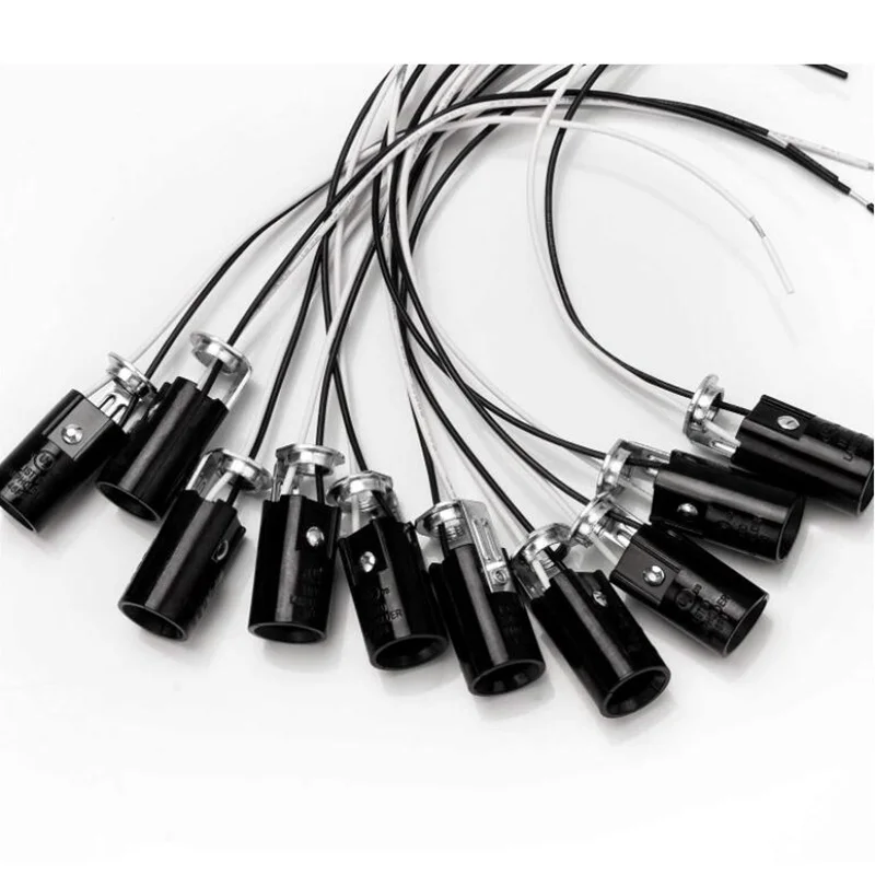 8pcs E12 Lamp Holder Base Candelabra Base,With 19cm Wire,Bulb Lighting