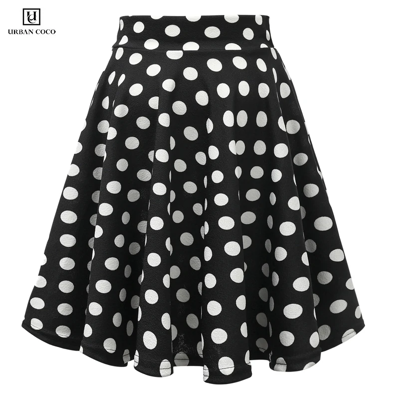 Urban CoCo Женская трапециевидная эластичная расклешенная Повседневная миди юбка-Скейтер