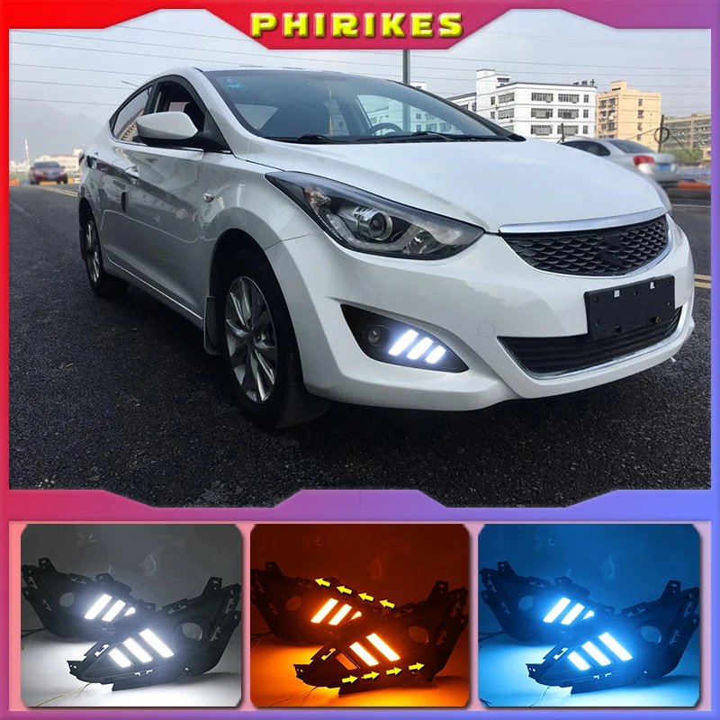 

LED car DRL Daytime Running Light Daylight Waterproof Signal lamp For Hyundai Elantra 2012-2016