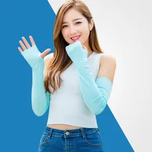 Летняя удлиненная Солнцезащитная манжета из вискозы со льдом, рукав для езды на открытом воздухе, Спортивная быстросохнущая манжета, рабочая безопасность, защита от солнца