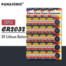 20 sztuk oryginalna bateria guzikowa PANASONIC CR2032 3V baterie litowe do zegarków zabawki kalkulator komputerowy sterowanie CR 2032