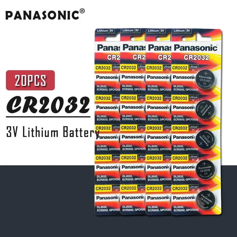 Оригинальный аккумулятор PANASONIC CR2032 20 шт. 3 в литиевые батареи для часов игрушек