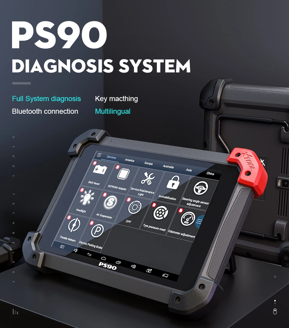 Автомобильный сканер XTOOL PS90 OBD2 автомобильный диагностический инструмент