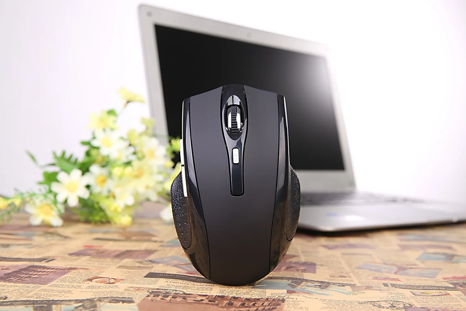 Перезаряжаемая Bluetooth беспроводная мышь компьютерная Бесшумная ПК эргономичная